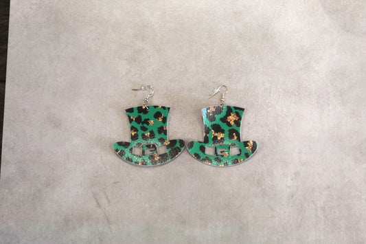 St Patty's Day Top Hat Earrings