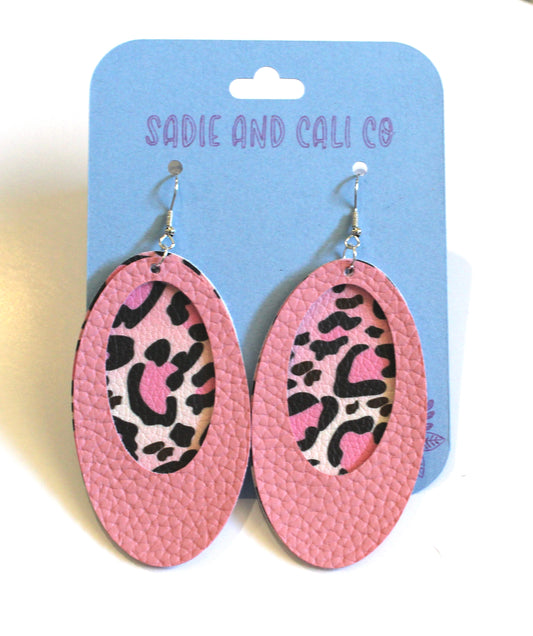 Layered Cheetah Earrings