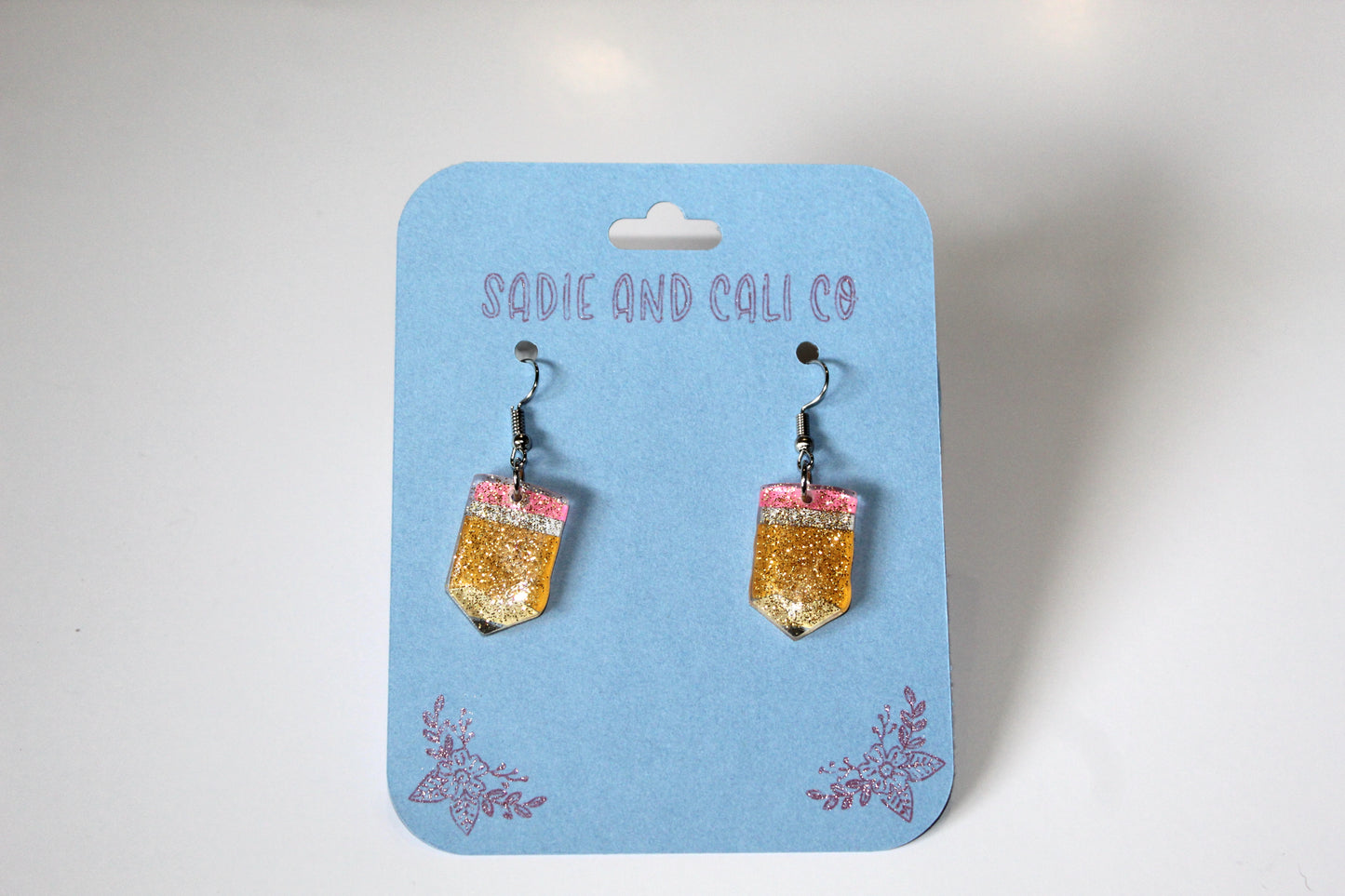 Glitter Pencil Earrings