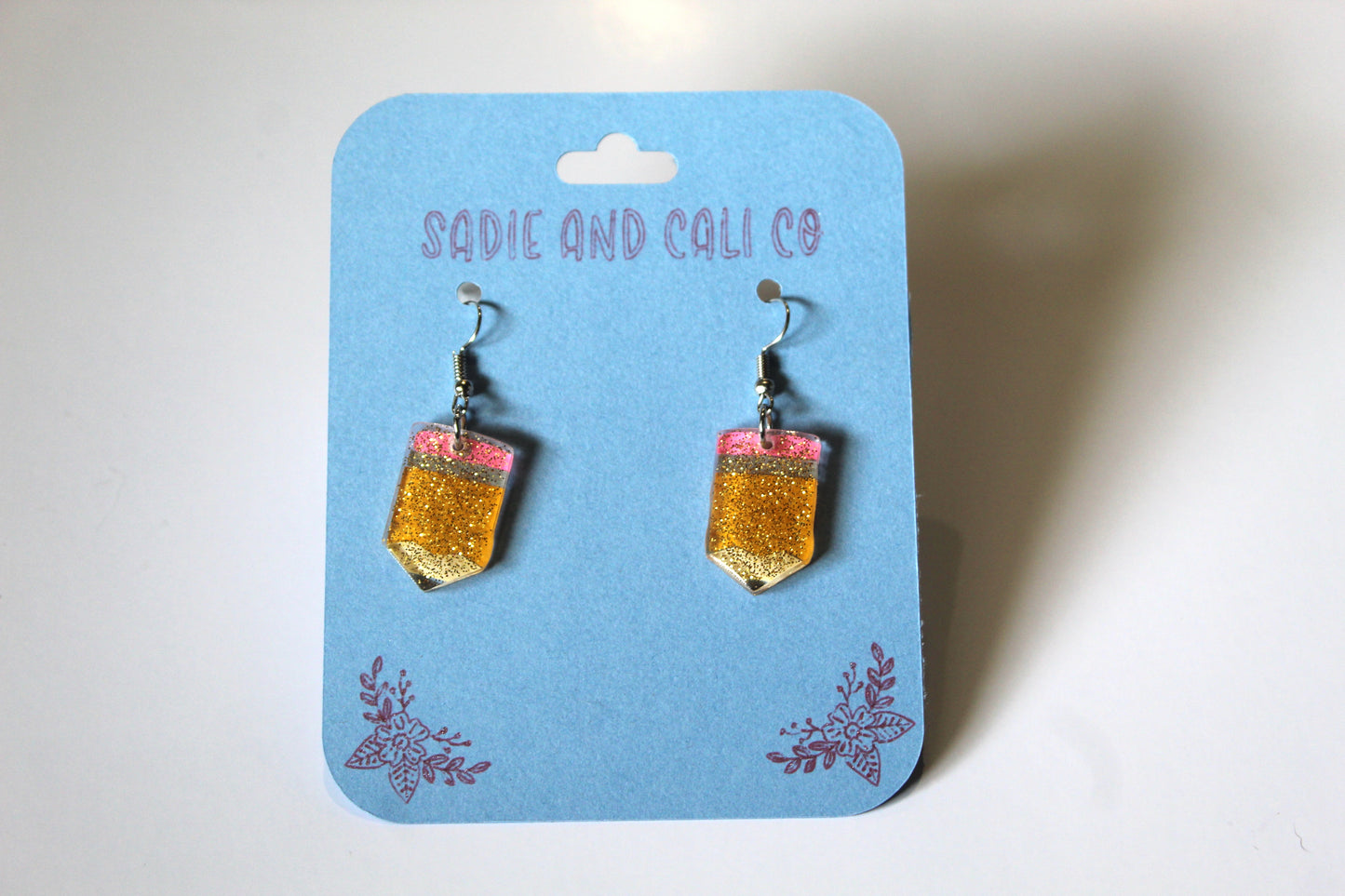 Glitter Pencil Earrings